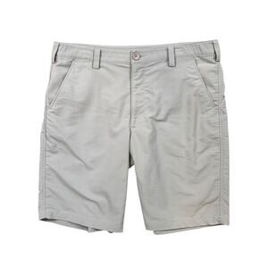 Under Armour Shorts Mens 36 Grey Leaderboard Flat Front Performance Chino Golf